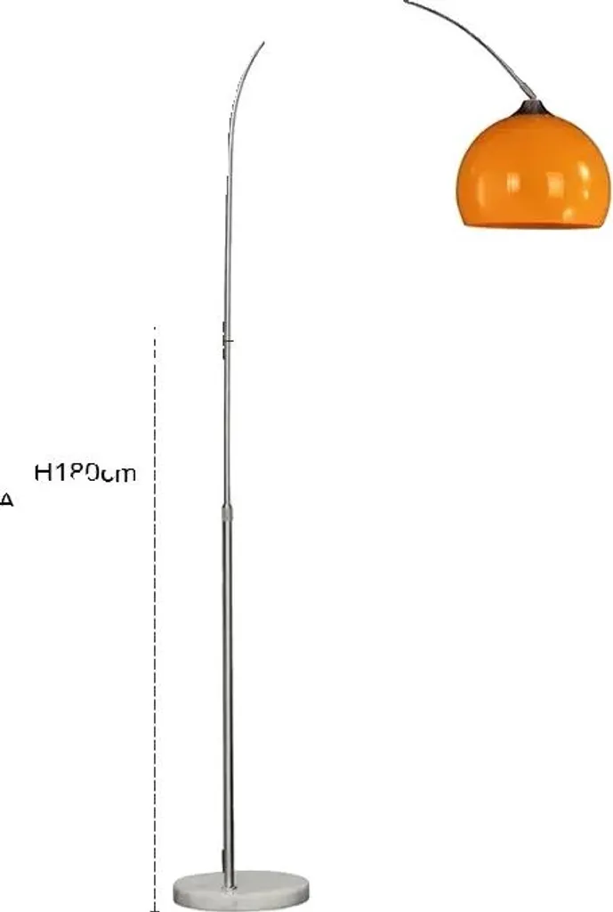 Lampadaire de Salon Minimaliste Orange - Luminaire LED Dimmable 3 Modes