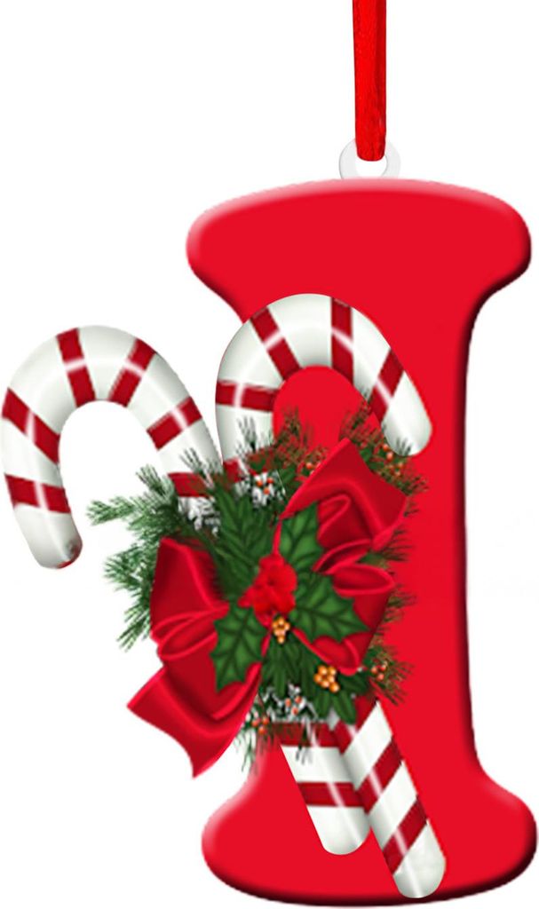 Weihnachtliche Acrylbuchstaben-Hängedekoration für den Auto-Rückspiegel, Weihnachtsbaum-Alphabet A bis Z, Anhänger für die Weihnachtsfeier