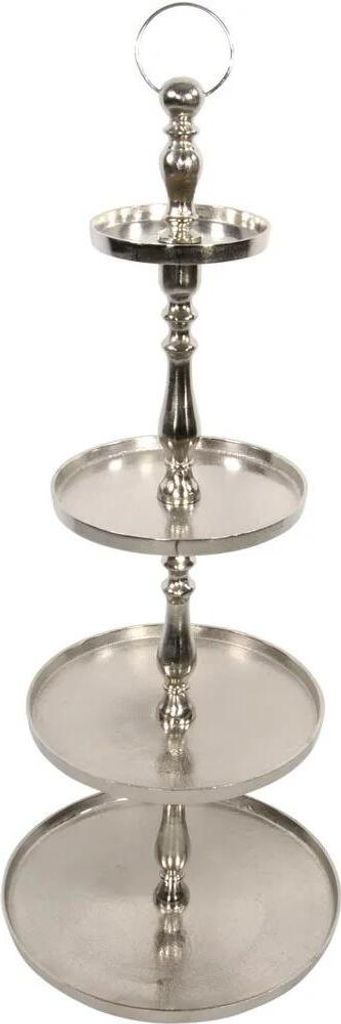 Etagere Brush Aluminium Silber 50 x 50 x 120 cm Produktbild 