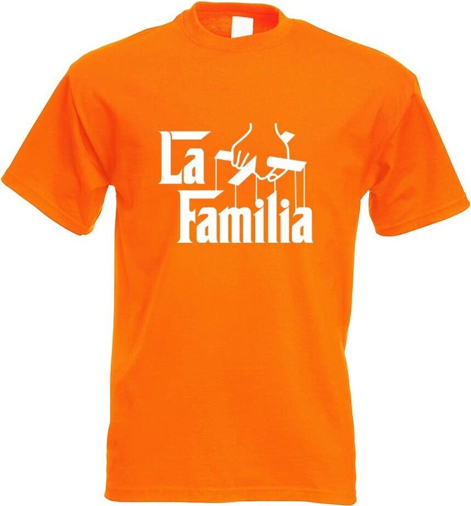 Kiwistar - T-Shirt - orange - La Familia Marionette Film Mafia Motiv Bedruckt Funshirt Design Print - mit Motiv Bedruckt - Funshirt Design - Sport ...