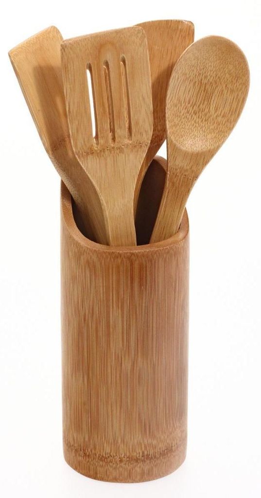 Küchenutensilien-Set KITCHERO 4 Kochlöffel und Ständer, Produktbild 