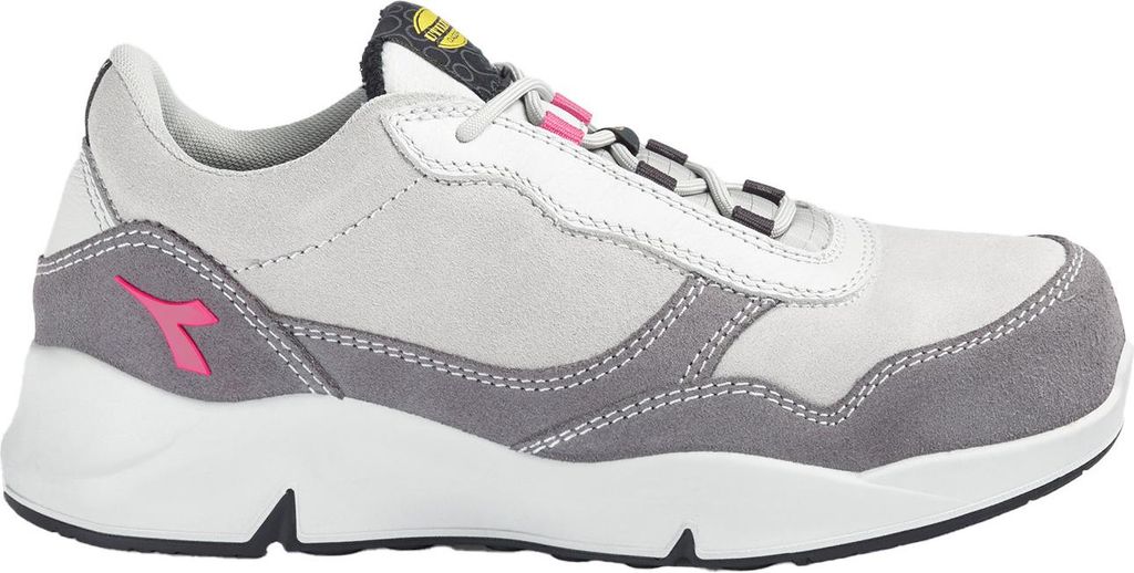 Diadora Damen Sicherheitsschuh Athena LOW D0459 S3L gray/raspberry, nach EN ISO 20345:2022 S3L FO SR ESD Größe 39