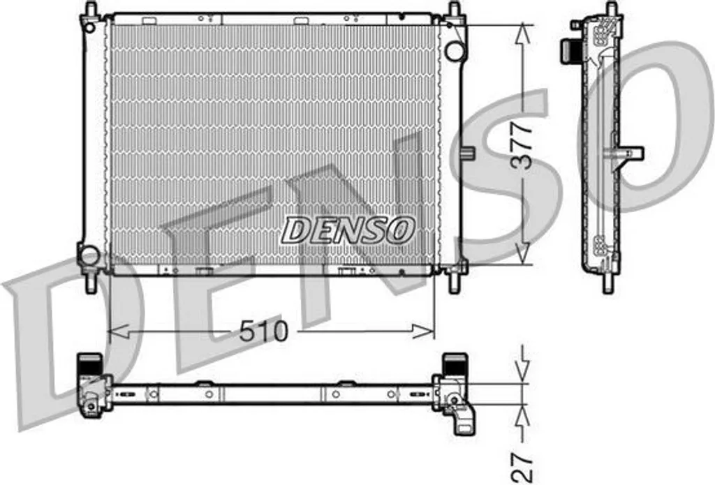 Radiateur moteur DENSO DRM46003 pour Micra K12 et Clio III OE 21410AY601