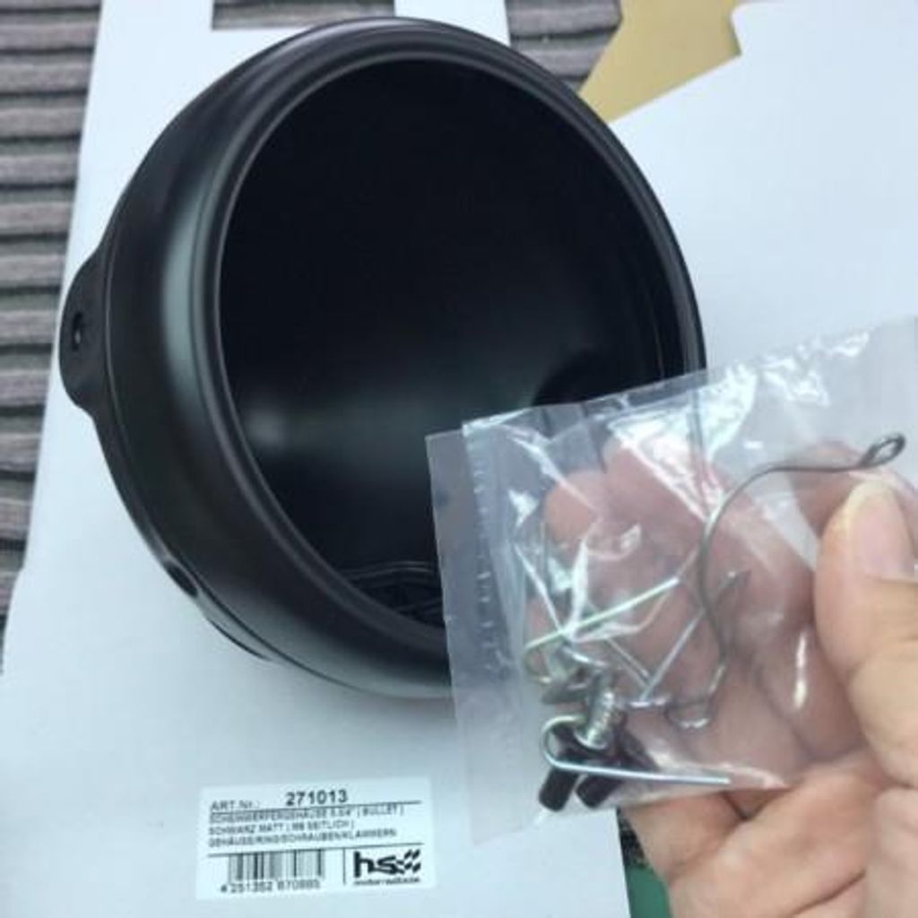 Scheinwerfergehäuse 5-3/4 Bullet schw. matt