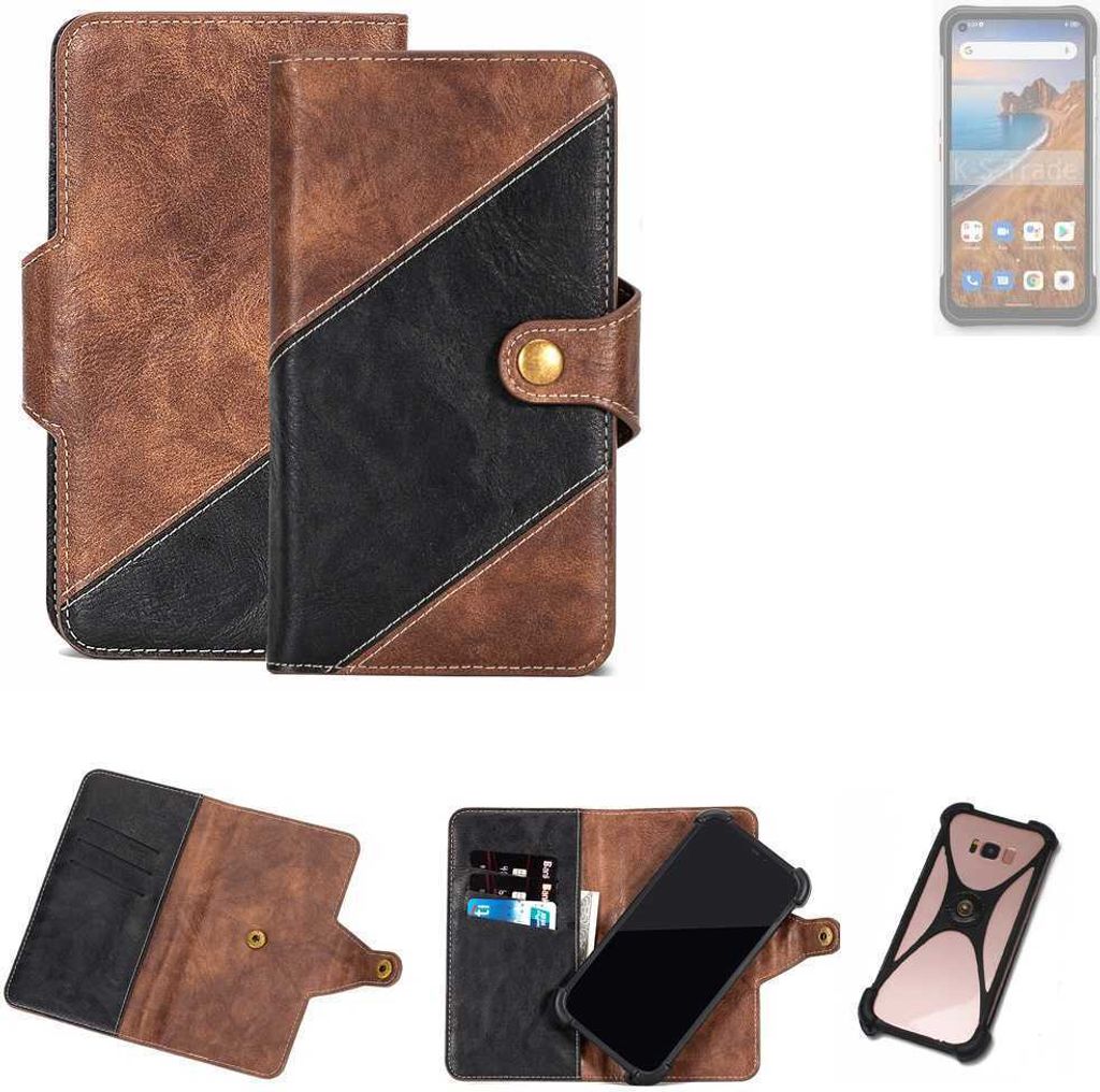 K-S-Trade Handyhülle Schutzhülle Bookstyle Case kompatibel mit Unihertz Golden Eye Klapphülle Cover Hülle Schutztasche 1x
