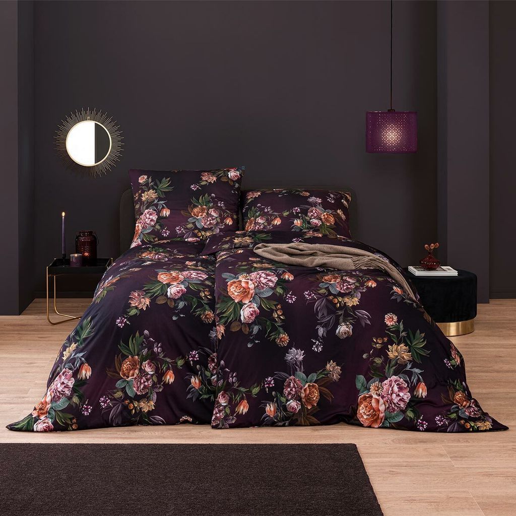 Estella Bettwäsche-Garnitur Luxury Grazia Farbe pflaume Produktbild 