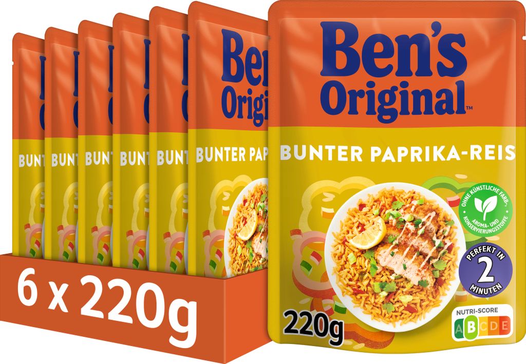 BEN'S ORIGINAL™ Express bunter Paprika-Reis 6x220g Produktbild 