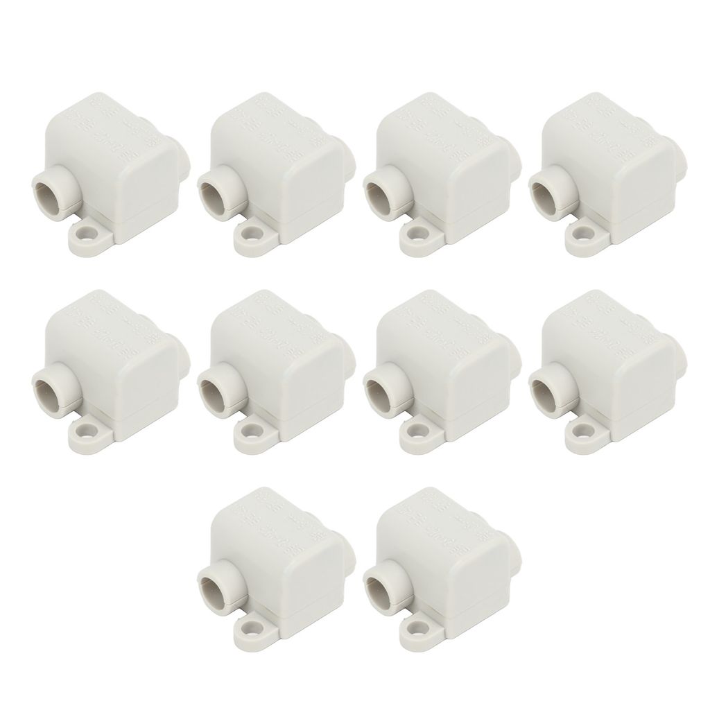 10 Stück 60A 400V Schnellverbinder-Kabelklemmen, ein Eingang, zwei Ausgänge, elektrische Verdrahtung, Inline-Verteilerblöcke für 0,5‐6mm² Ve...