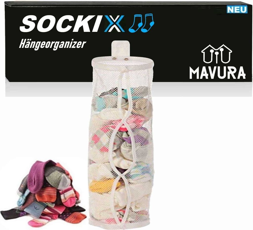 SOCKIX Hänge Organizer Hängeaufbewahrung Hängeregal Socken Unterwäsche