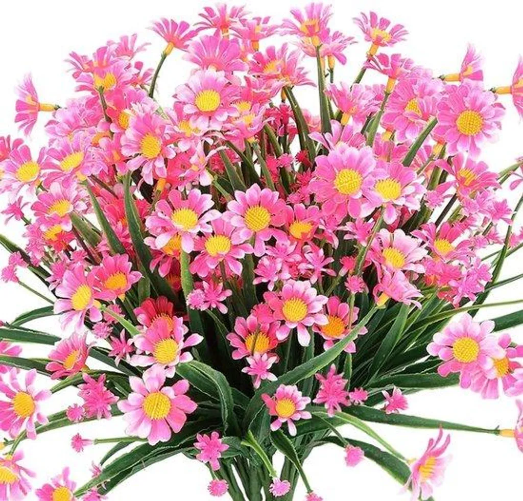 Arbustes artificiels sans entretien pour extérieur lot 4 fleurs vertes