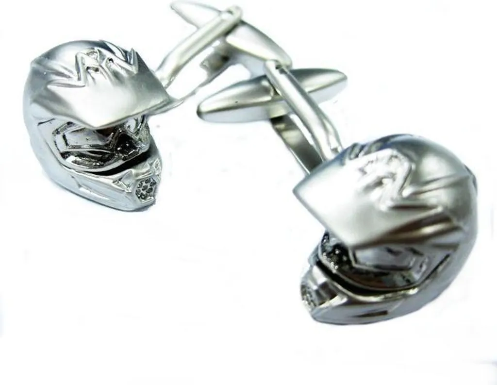 Accessoire de poignet boutons de manchette casque audio argenté poli