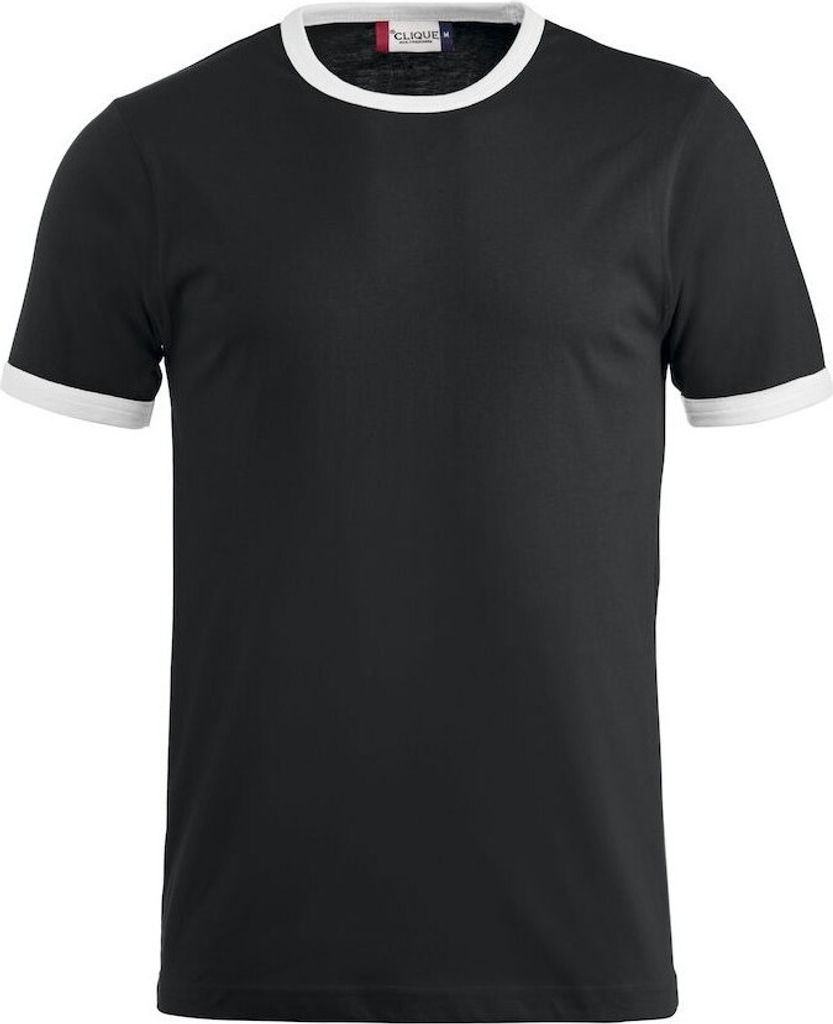 Clique - "Nome" T-Shirt für Herren/Damen Uni UB677 (L) (Schwarz/Weiß)