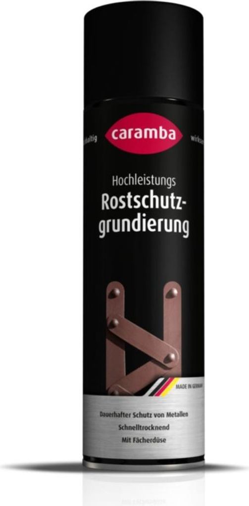 A spray can of rust protection primer on a white background.
