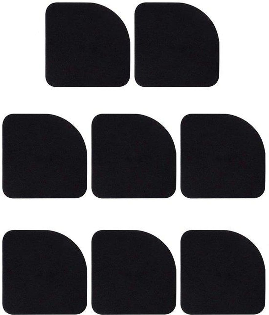 Anti-Vibrations-Pads für Waschmaschine und Trockner - Set aus 8 Stücken - Schwarz - Gummi-Fußmatte - Geeignet für Waschmaschine und Trockner - ...