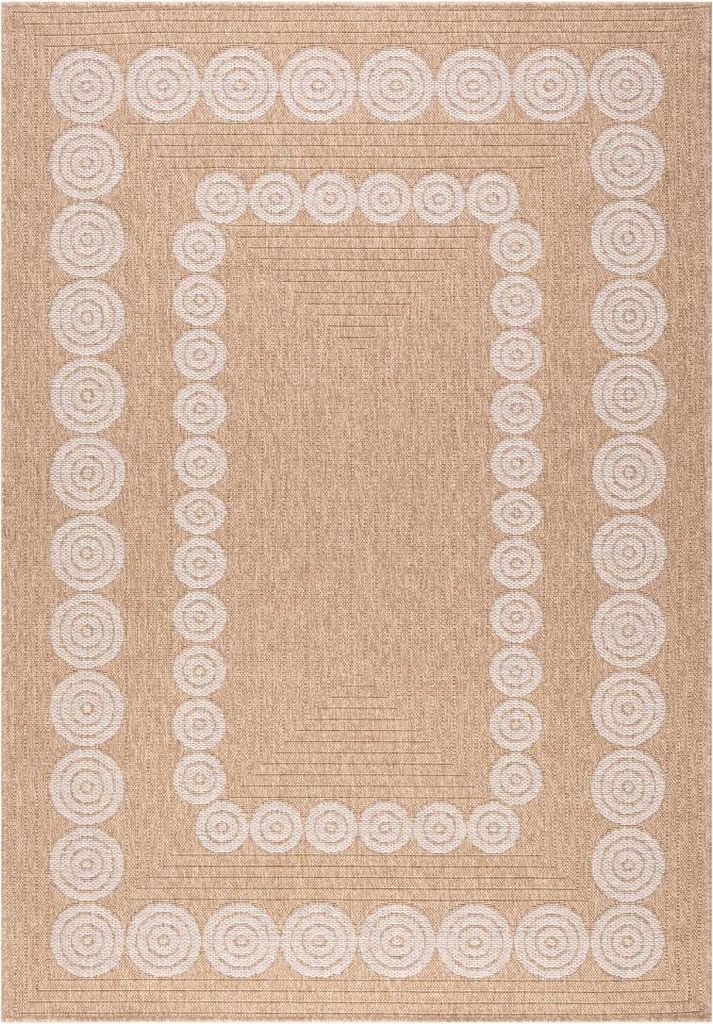 Gewebter rechteckiger Kelim-Teppich für den Außenbereich, JUTE ART 8