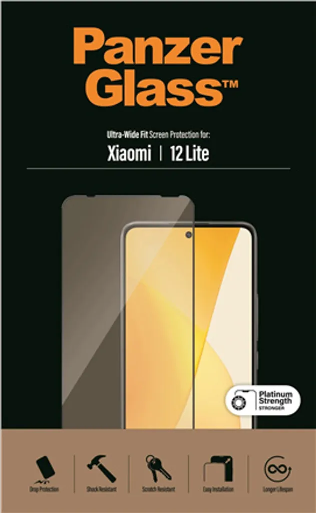 Vetro Protettivo Xiaomi 12 Lite PanzerGlass - Nero Trasparente