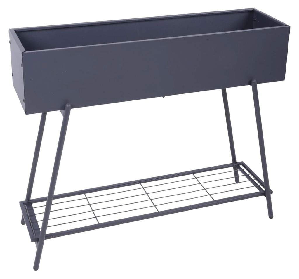 Blumenkasten TARTU Anthrazit Stahl | Pflanzkasten hoch Pflanzkübel Garten/Balkon