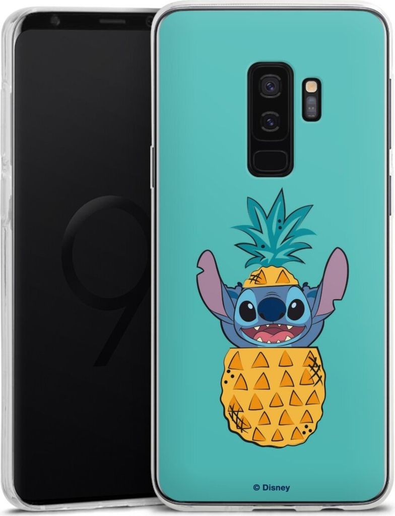 DeinDesign Handyhülle für Samsung Galaxy S9 Plus Duos Silikon Hülle Case Smartphone Schutzhülle Ananas Disney Lilo & Stitch