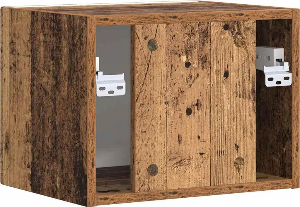 SYFAX™ Mobile TV Sospeso Legno Vecchio 60x31x29.5cm - Design Industriale - 8