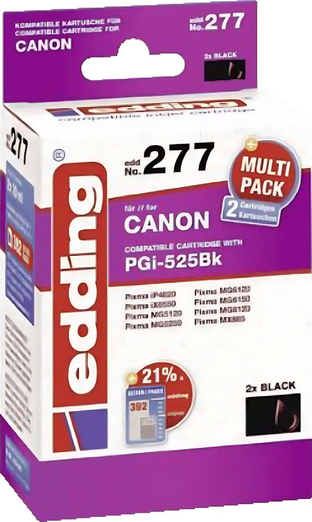 edding Tintenpatrone EDD-277 schwarz Canon PGI-525 Produktbild 