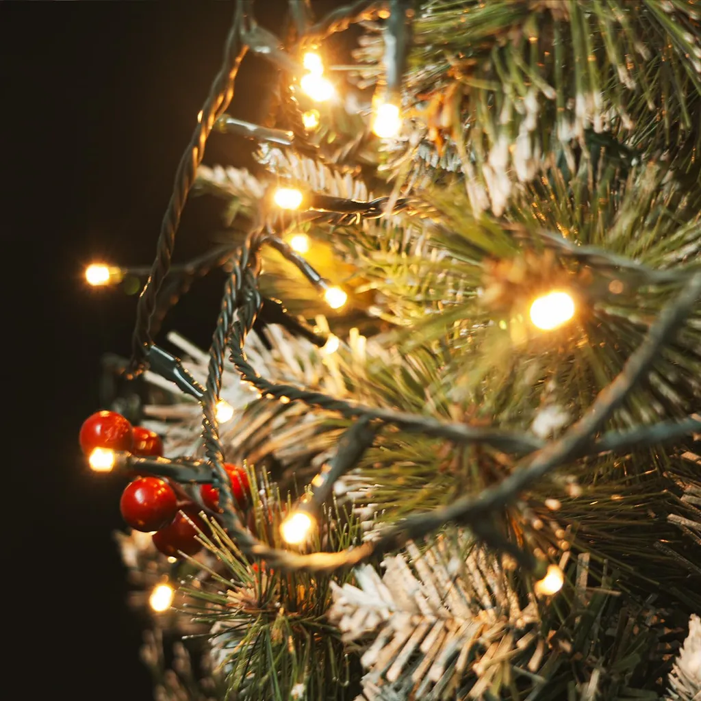 Luci per Finestra dell'Albero di Natale a Doppio Colore – 8 Modalità, Timer, Impermeabili per Decorazioni Interni/Esterni