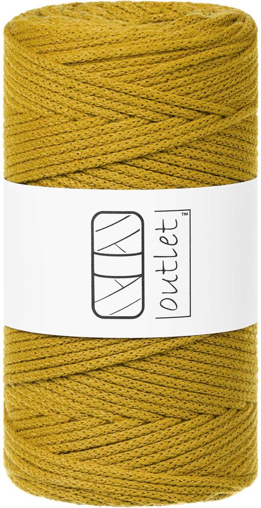 Würzig Gelb Baumwoll-Flechtkordel 3mm 100m OUTLET