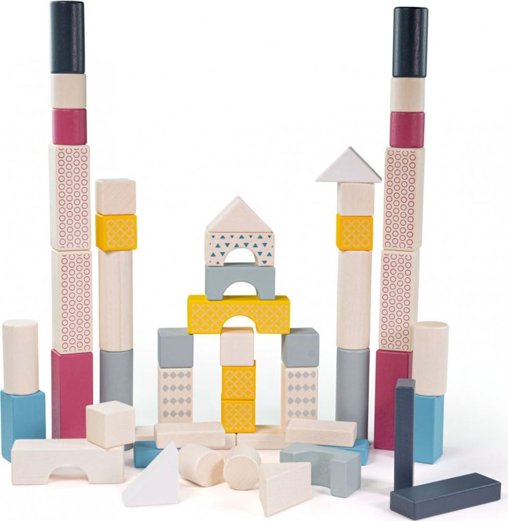 Bigjigs Toys Eimer mit Blöcken 50 Stück