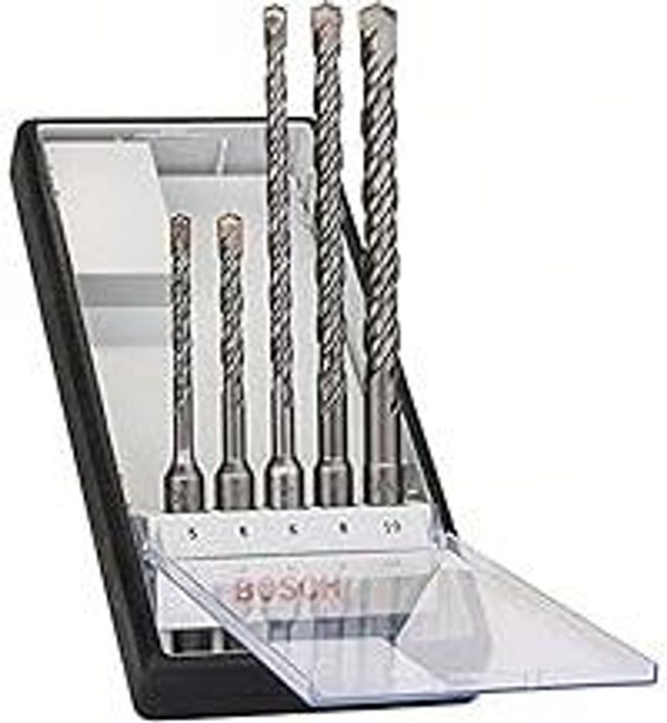 Bosch 5tlg. Robust Line Hammerbohrer-Set SDS plus-5 (für Mauerwerk, Beton, Ø 5/6/6/8/10 mm, Professional Zubehör für Bohrhammer)