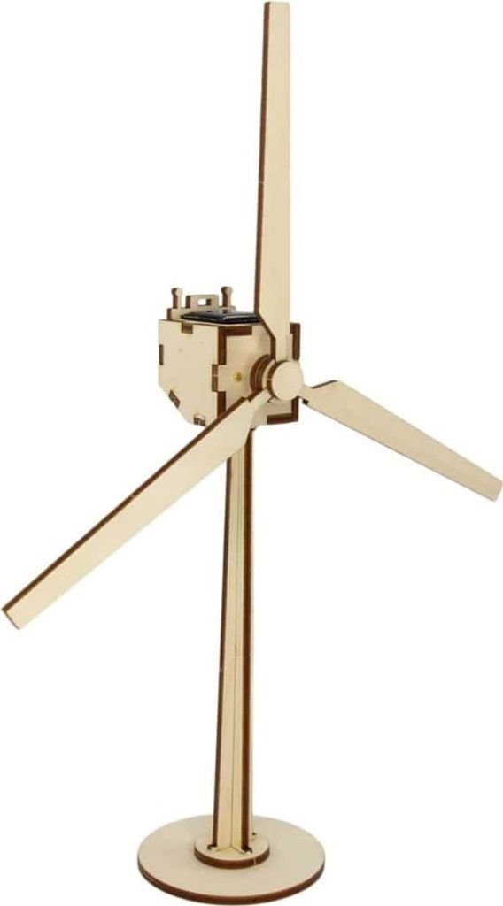 Bastelset Windgenerator Bausatz Solar gelaserte Holzteile