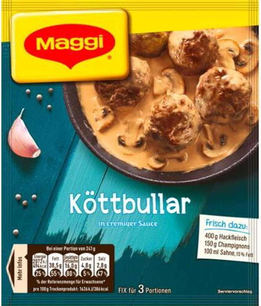Maggi Fix Köttbullar 34g Produktbild 