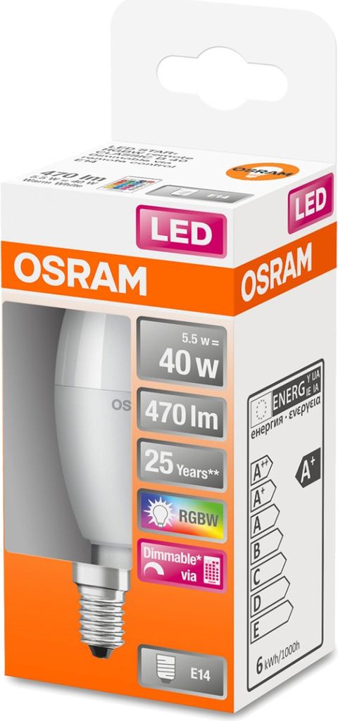 Osram STAR+ LED bulb Multi, Warm white 2700 K 4.9 W E14 F Image du produit 
