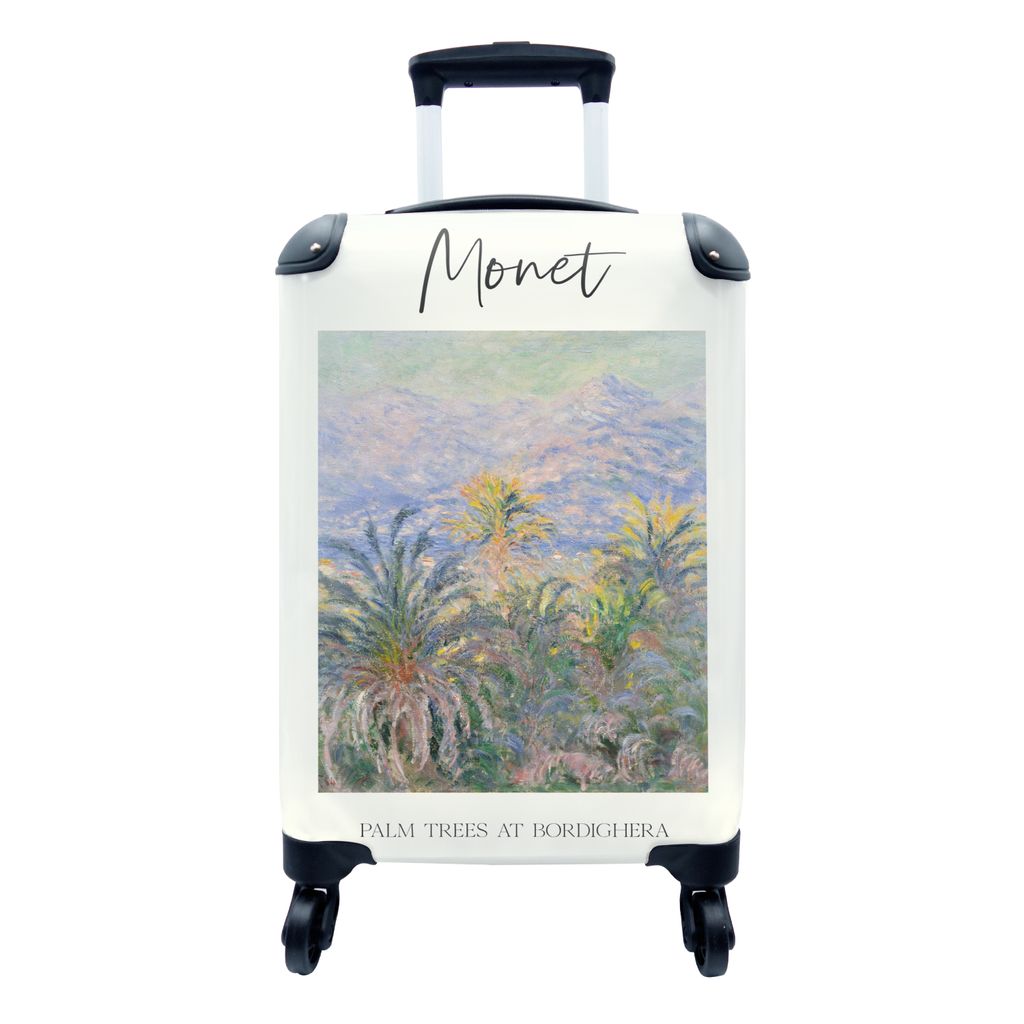 MuchoWow Koffer Handgepäck Trolley Rollkoffer Kleine Reisekoffer mit 4 Rollen - Monet - Malerei - Alte Meister - Cabin Size < 55x40x23 cm & 55x4...