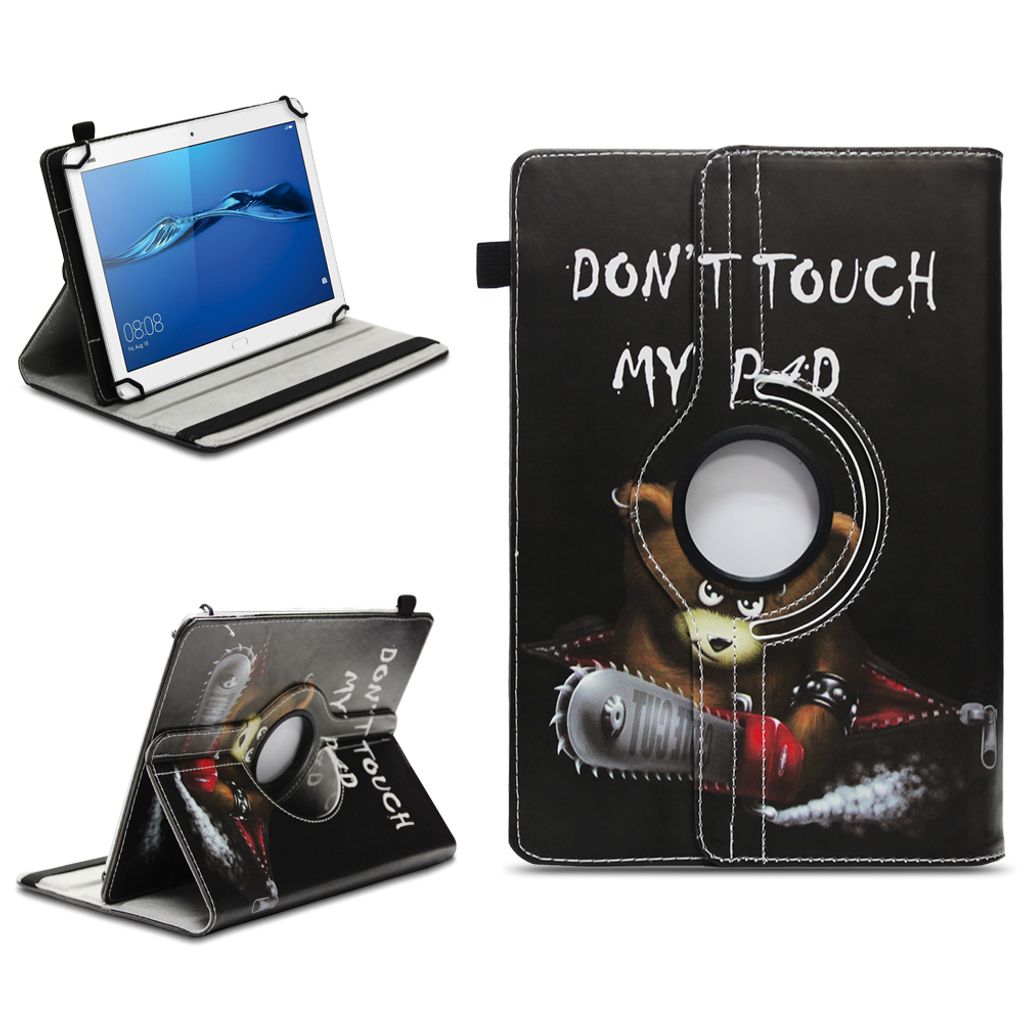 Tablet Hülle für Huawei MediaPad T1 T2 T3 T5 10 Tasche Case 360 Drehbar CoverFarben:Motiv 12