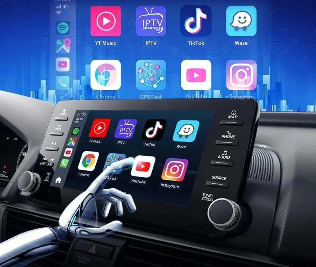 Boîtier AI Box Android 13 pour Apple CarPlay et Android Auto sans fil - 3