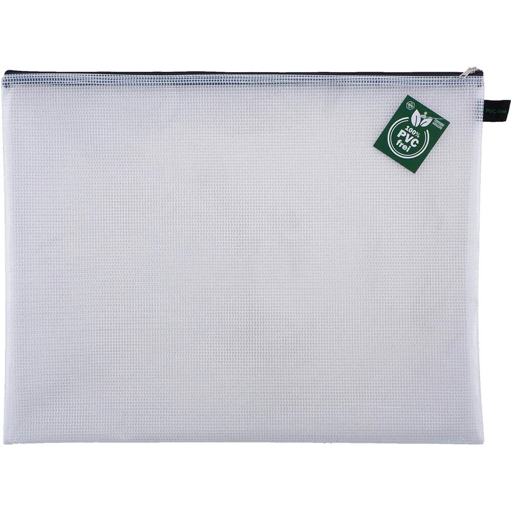 Pochette A3 transparente avec fermeture éclair robuste FolderSys 40608 - 2