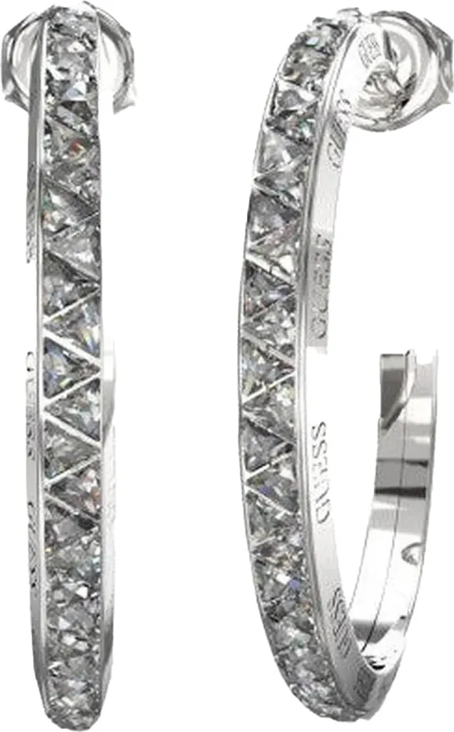Créoles Femme GUESS Trinity Argentées - Boucles d'oreilles de Luxe Mode