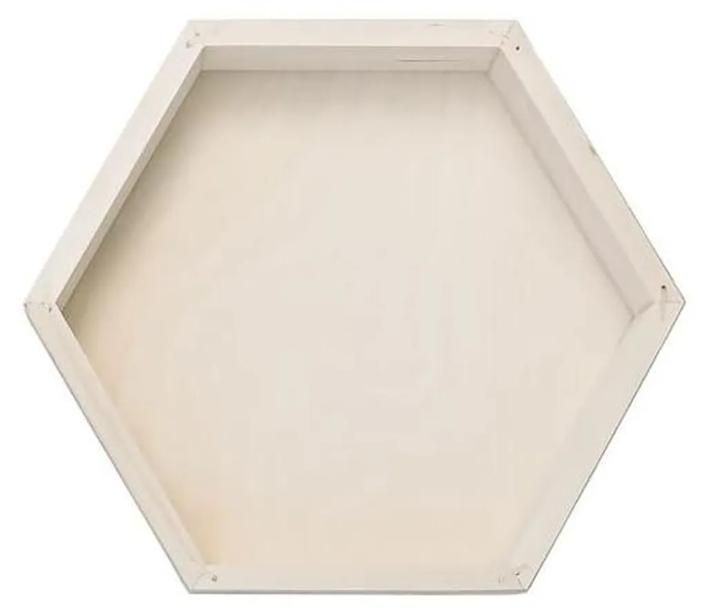Organisateur en bois hexagonal profond : rangez bijoux et petits objets