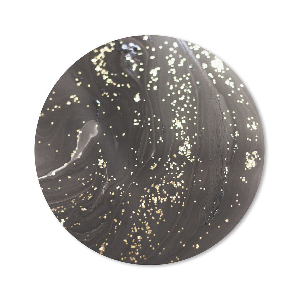 MuchoWow Mauspad Mousepad Marmor - Gold - Schwarz - Muster 20x20 cm - Mousepads - Maus Mat - Pad - Mausunterlage - Schreibtischmatte