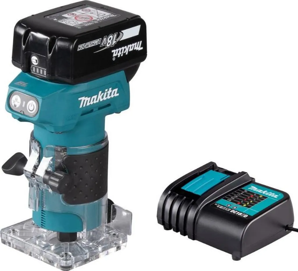 Affleureuse Makita DRT52SF 18V LXT Ø6mm avec Batterie 3.0Ah et Chargeur