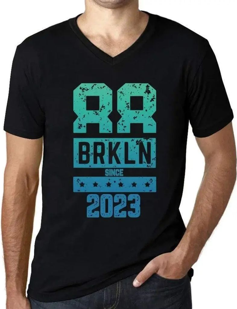 Herren Grafik T-Shirt V-Ausschnitt Brkln seit 2023 – Brkln Since 2023 – Geschenk 1. Geburtstag Jahrestag 1 Jahre Jubiläum 1 Jährige Mann Jahr...