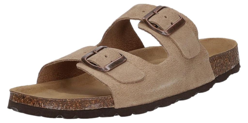 BOXX Damen-Pantolette mit Tieffußbett Beige, Produktbild 