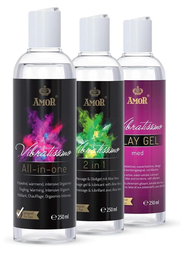 Vibratissimo Vibratissimo Play Gel 3x250 ml | Set di 3 Gel Lubrificanti M – immagine 1