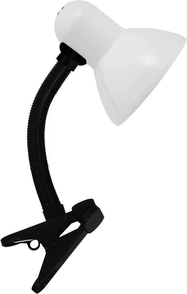 Kinderzimmerleuchte Tisch Metall Flexarm 30,5 cm Klemmleuchte Schwarz Weiß E27