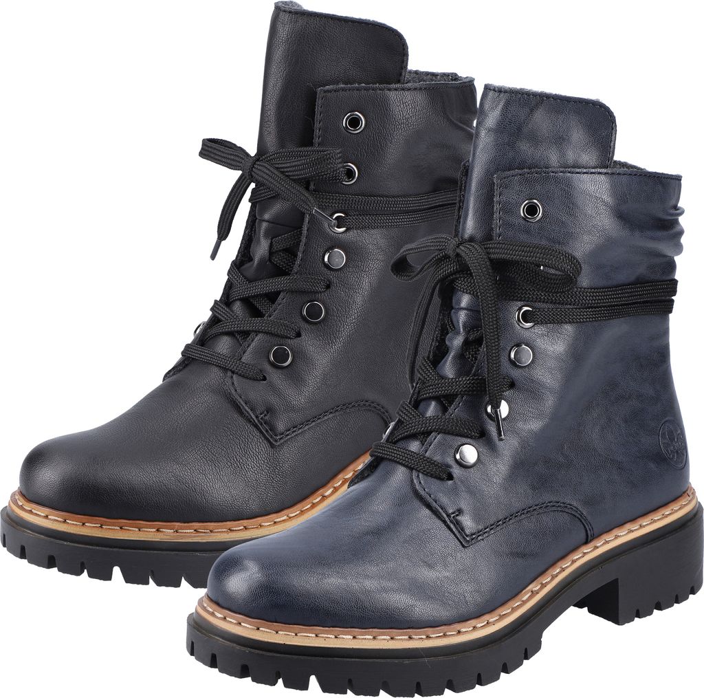 Rieker Damen Schuhe Stiefeletten Schnürung Blockabsatz Produktbild