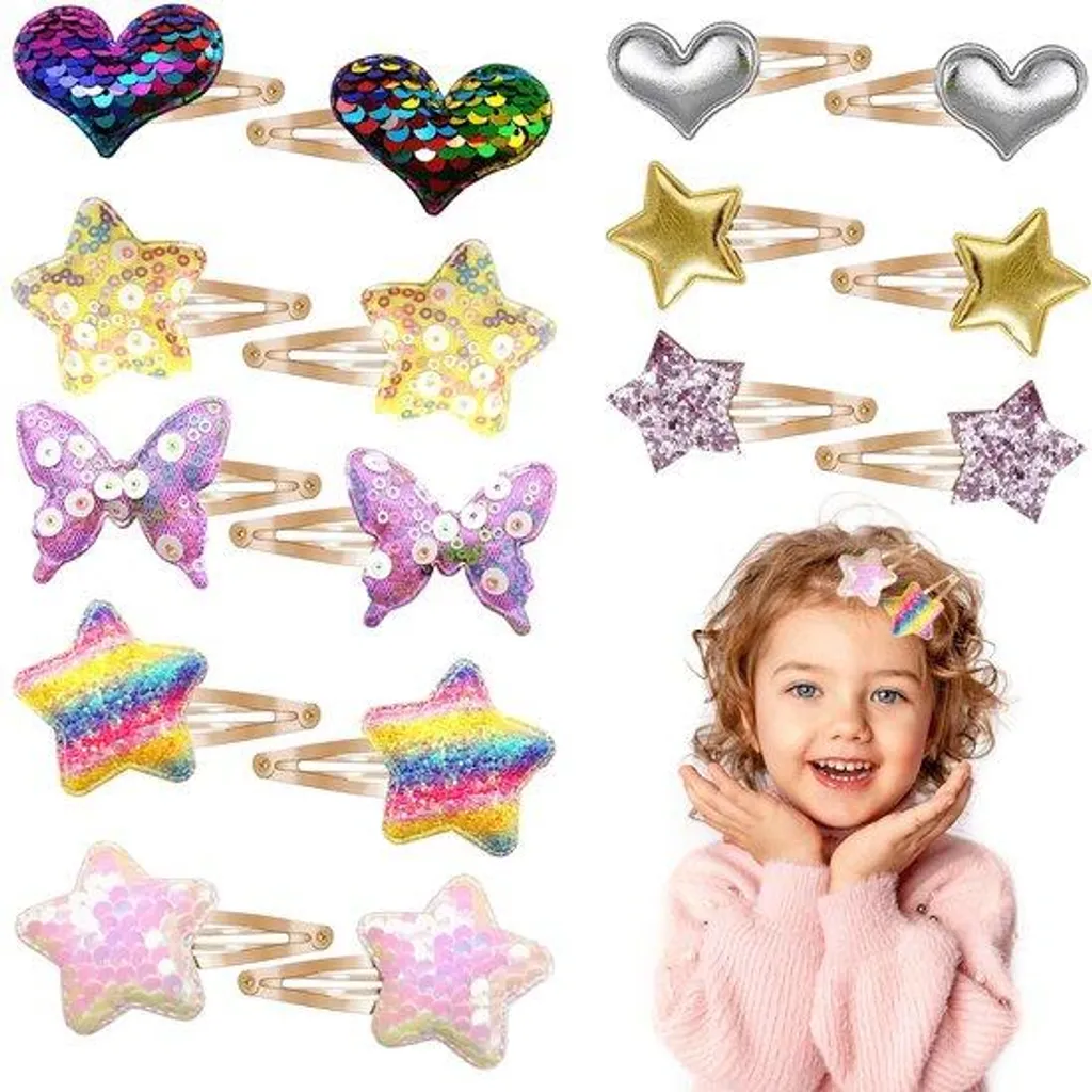 Barrettes à paillettes pour mariage et cérémonie : lot de pinces en métal chic