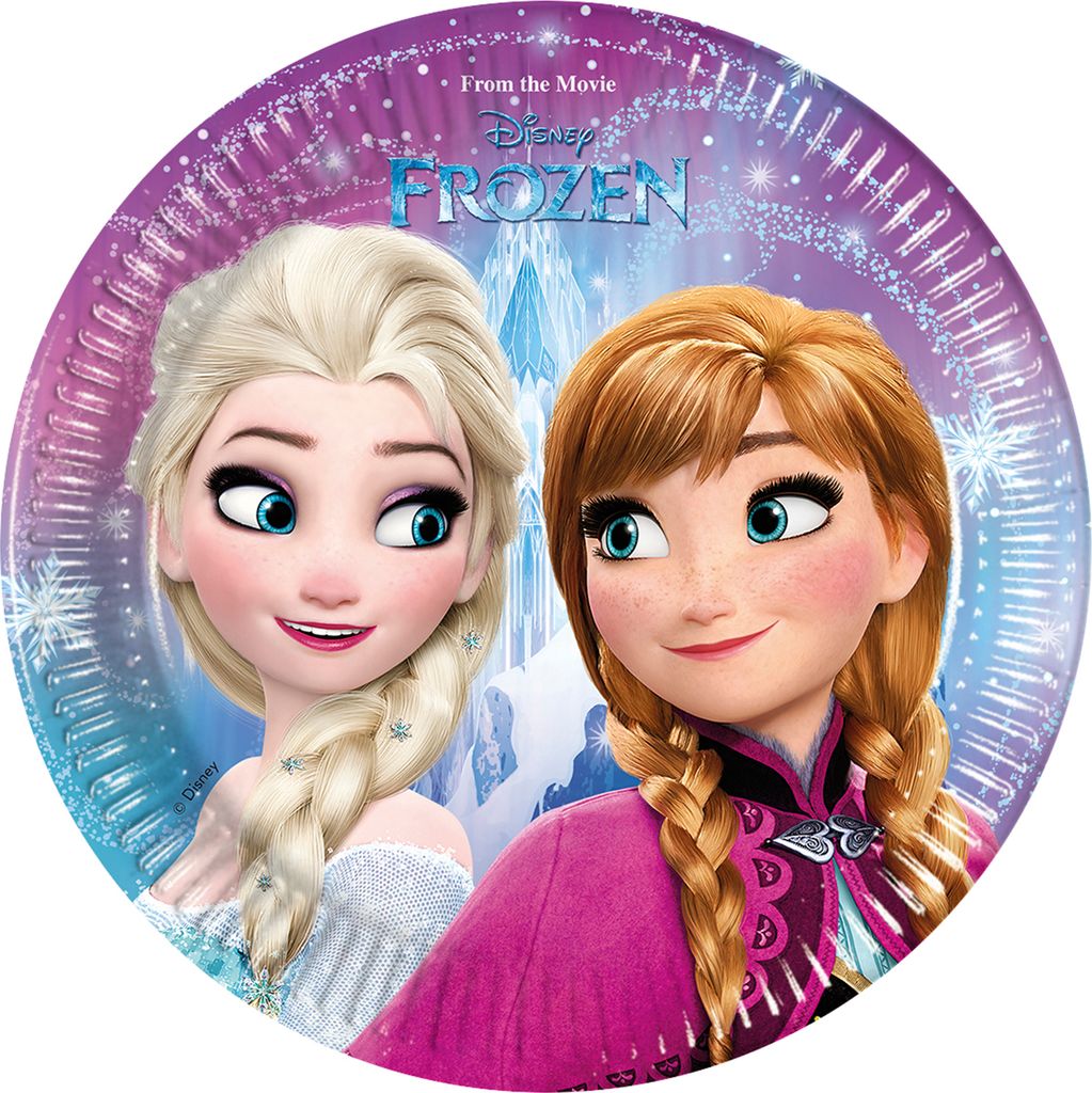 8 x Frozen Nordlichter Pappteller - Medium 20cm Produktbild 