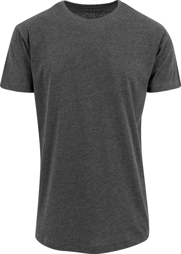 Build Your Brand Herren Shaped Long Kurzarm T-Shirt RW5671 (XS) (Anthrazit)