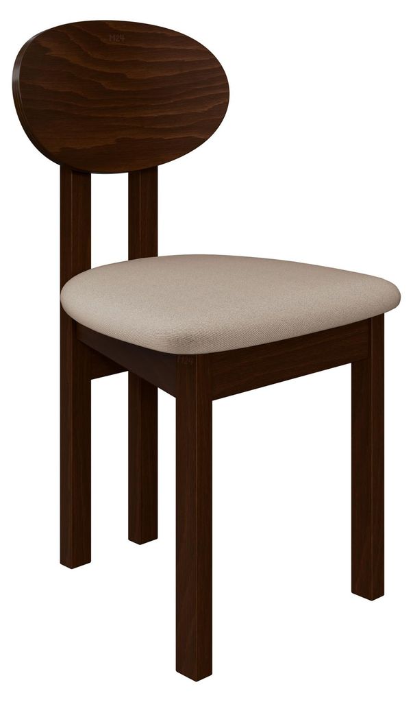 MIRJAN24 Stuhl Divo III, Esszimmerstuhl aus Buchenholz, 47x48x85 cm (Holzfarbe: Nuss, Stofffarbe: Paros 02)