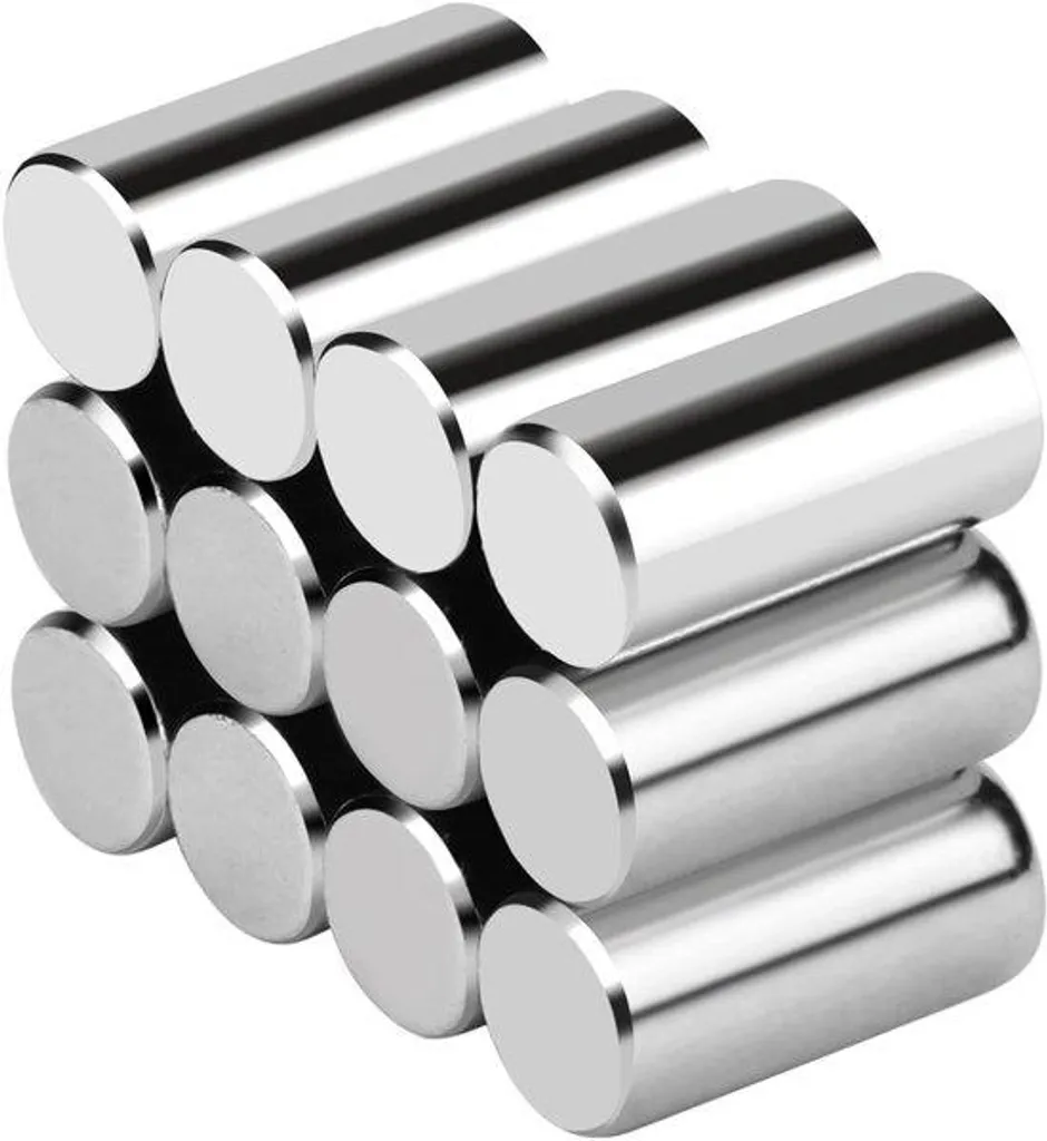 Aimant permanent en bâtonnet néodyme - Lot de 12 cylindres magnétiques