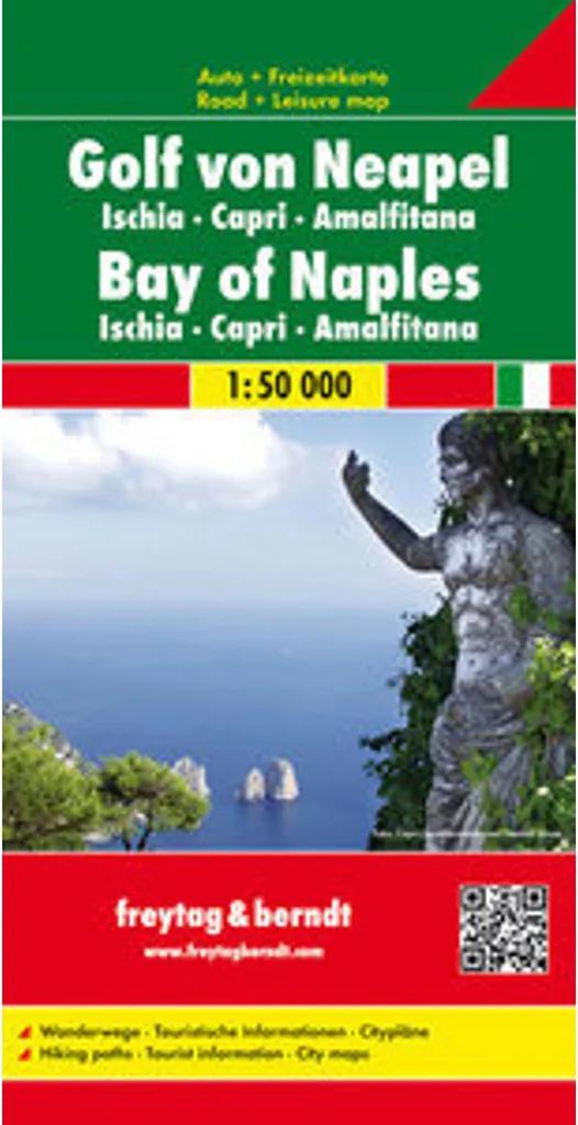 Carte routière Golfe de Naples 1:50 000 pour éviter de se perdre en Italie